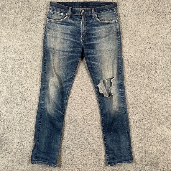 Citizens Of Humanity Jeans Men's 31 Blue Denim Core‎ Straight Leg Medium Wash - Picture 1 of 16